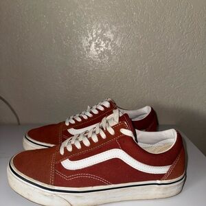 Vans Classic Red and White Low-Tops